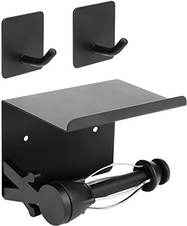 Toilettenpapierhalter Ohne Bohren,Doweiss SUS304 Edelstahl Selbstklebend Klopapierhalter und 2 Stück Handtuchhalter für Badezimmer und Küche