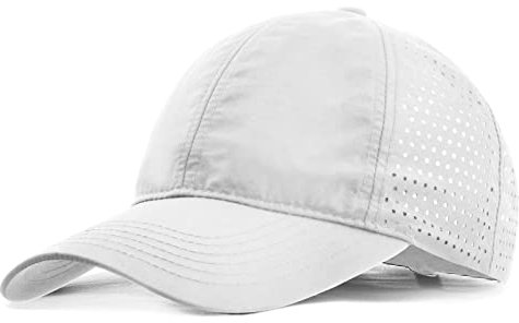 Gorra de Béisbol de Malla Deportiva, Gorra de Rápido Secado Transpirable, Gorra Hombre de Camionero, Sombrero de Visera Verano Unisex, Ajustable Casual Cap para Exteriores Mujer (Blanco, M)
