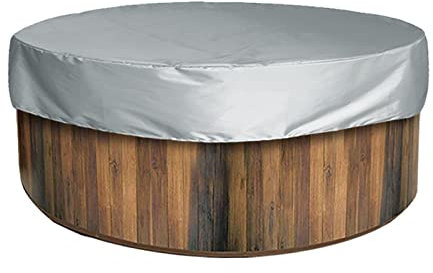 Copertura Rotonda per Vasca Idromassaggio e Piscina - Impermeabile, Anti-UV, Antipolvere Con Coulisse - per SPA, Mobili da Esterni, Vasca da Bagno