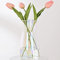 Vzmiza Vase en verre – Fleurs de fleurs rustiques de qualité supérieure, décoration d'intérieur irisée moderne, ferme, étagère idéale, table et entrée, design breveté, blanc, 20 x 9,4 x 9,4 cm (Vz1