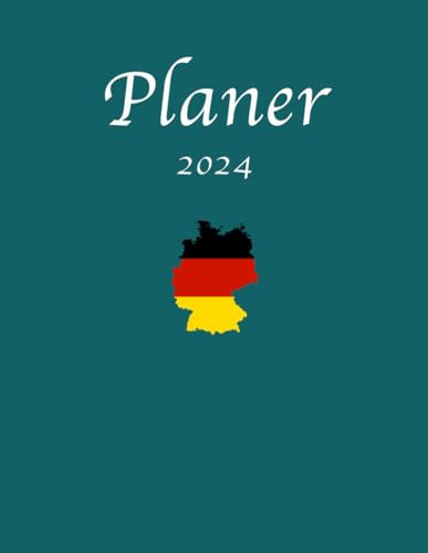 Planer 2024: 2 Seiten pro Woche, inklusive Uhrzeit und Notiz/Kalender