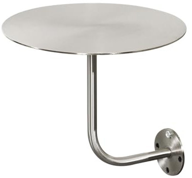 Yclty Runder Pub Bartisch, Beistelltisch zur Wandmontage, Moderner Wandtisch für Café Dessert Shop, Gewerblicher Esstisch, Edelstahl (Size : 50cm/20inch)