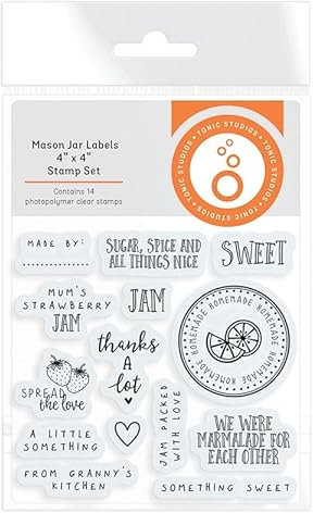 Tonic Studios Stamp Set-Mason Jar Labels