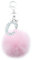 Xsclpomddy Pom Pom rosa. Schlüsselbund künstliche weiche Kaninchenhaar Taschenanhänger Ball Schlüsselanhänger mit Buchstabe A-Z für Handtasche Dekoration,pink C