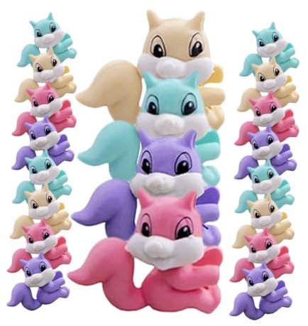 KOMBIUDA 50stücke Cartoon Eichhörnchen Radiergummis Kleine Schöne Radiergummis Für Schüler Malradierer Junge Mädchen Bleistifte