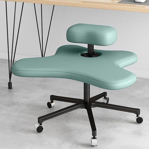 Kniestuhl Arbeitscomputerstühle für Erwachsene im Heimbüro mit Gekreuzten Beinen, Bequeme Schreibtischstühle zum Sitzen Im Schneidersitz, Verstellbar, 2-sitziger Meditationssitz Ergonomisch ( Color :