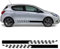 für Opel Corsa C D E F, Auto Aufkleber Wasserdichter Karosserie Seitenschweller Aufkleber Zubehör,Matt Silver