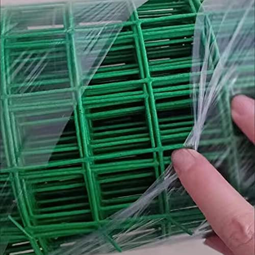 HDJDCBCV Hühnerdraht, Maschendrahtzaunrolle, grüner PVC-beschichteter geschweißter Maschendraht, Tierzaun, Stahlmetall-Gartennetzzaun, grün, 1,2 x 30 m
