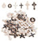 DELORIGIN 60 Stück Kreuz Anhänger Emaille Anhänger 6 Stile Metall Christliche Charms Emaille Kreuz Anhänger Zur Schmuckherstellung Armbänder Halsketten Schlüsselanhänger
