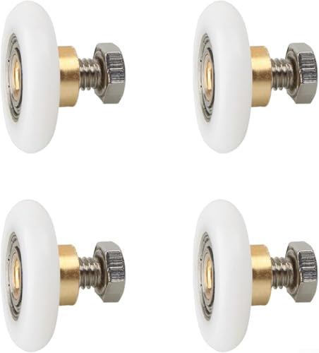 Roulettes de porte de douche coulissantes pour porte de douche - Pièces de rechange pour trous de verre (25 mm)