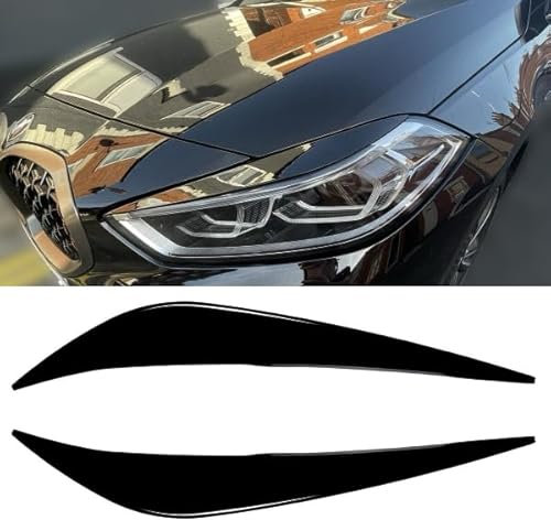Copertura per palpebre per fari anteriori, per BMW Serie 1 F40 2019-2024, nero lucido