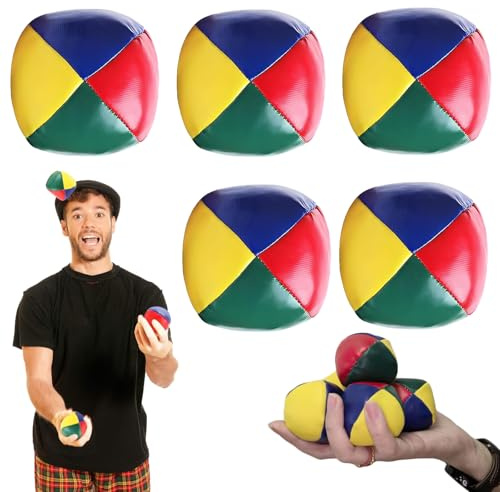 YouthLoxus 5Pcs Juggling Balls, Durable Soft, 5cm/ 2inch | Juggling Balls for Adults, Easy Grip Perfect for Beginners Adults and Professionals Home or Outdoors