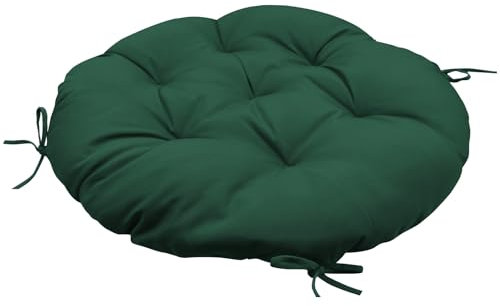 Insun Wasserdicht Kissen Polster Bodenkissen für Schwenksessel, Papasan Sessel, Rattan Sessel Waldgrün 40 cm Rund