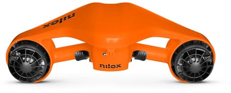 Nilox Acqua Scooter, Unterwasser-Scooter, elektrisch, für Tauchen bis zu 30 m Tiefe, bis zu 35 min Nutzung, 3-Gang-Getriebe, einfach zu transportieren und zu verwenden, Farbe Orange