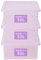 Wham Crystal Plastic Storage Boxes With Lids Home Office Stackable Nestable Container Box, 32L Easy fit Underbed Protective Storage Box, 60 x 40 x 18 cm - Tint Lilac (Set of 3)