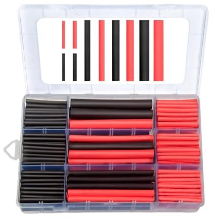 Kit di tubi termorestringenti da 270 pezzi - Rapporto 3:1, rivestiti con adesivo, guaina termorestringente di qualità marina, tubi termorestringenti industriali
