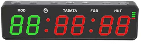 Tonysa Tragbare Fitness Timer Uhr, wiederaufladbarer intervall Timer für Workouts mit Magnet Stoppuhr für Heim Fitnessstudios, Boxen und Training
