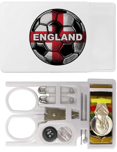 Azeeda 'England Flag Soccer Ball' Mini Travel Sewing Kit (SE00039772)