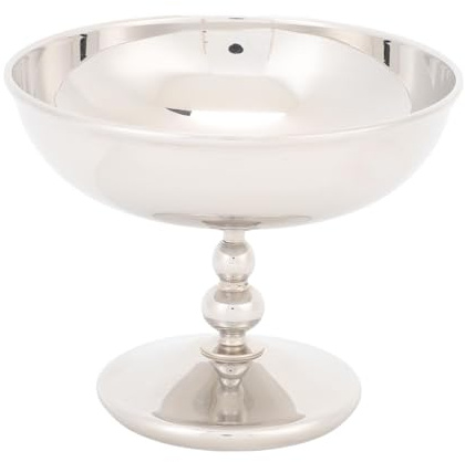 Eiscreme Tasse, Mini -Rundfuß -Joghurt -Snack -Süßigkeitenbecher, 304 Edelstahl -Dessertschale Snackbecher für Salat Obstpudding Sundae Home Party