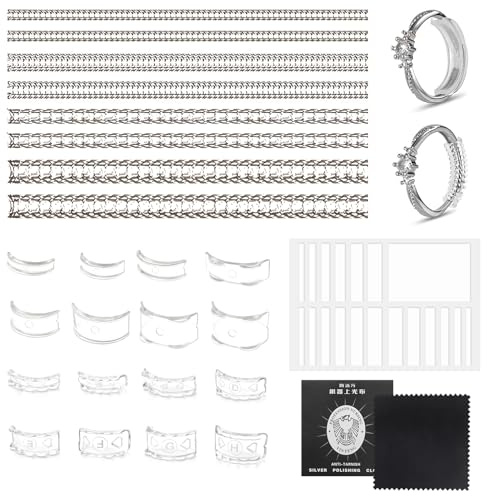 BATHRINS 26 Stück Ringverkleinerer Unsichtbar Transparente Silikon Ringverkleinerer für Breite Ringe Unsichtbarer Ringgrößenversteller für lose Ringe Männer und Frauen