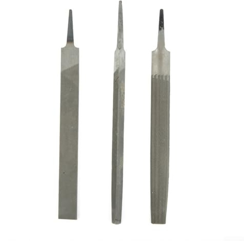 Set di lime dentate medie in acciaio da 15,2 cm per un'efficace lavorazione dei metalli e archiviazione del legno (lima quadrata)