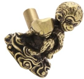 LIXSAZSE Poignée de porte/tiroir de placard originale en cuivre robuste, motif singe qualité supérieure. Un cadeau amusant et créatif pour votre intérieur. Facile à installer.