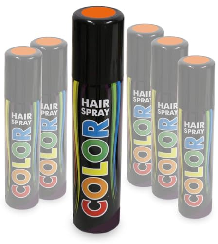 KarnevalsTeufel Hairspray Color in verschiedenen Farben buntes Haarspray Haarschmuck farbig (Orange)