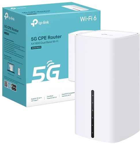 TP-Link Archer NX210 AX1800Mbps Wi-Fi 6 5G Router With Sim Slot, Up To 4.67Gbps Plug & Play, EasyMesh-Compatible (Renewed)