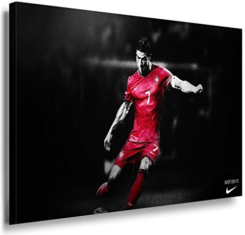 LaraArt Bilder Cristiano Ronaldo Leinwandbild LaraArt Bilder Mehrfarbig Wandbild 100 x 70 cm