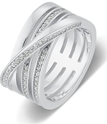 JETTE Damen-Damenring 67 Zirkonia 53, Silber 32003946