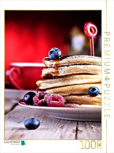 CALVENDO Puzzle Stillleben mit Pfannkuchen und Beeren | 1000 Teile Lege-Größe 48 x 64 cm Foto-Puzzle für glückliche Stunden