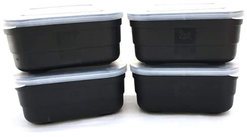 BZS Shatterproof Fishing Bait Boxes - ABS Plastic Waterproof Maggot Boxes for Fishing Suitable for both Freshwater and Saltwater Fishing Bait - (2 x 2 Pint & 2 x 1 Pint)
