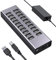 RAPLONC Hub USB, hub USB 3.0 Haute Vitesse 20 Ports, Port de Charge dédié et Protection de Courant Interne, pour Tous Les Accessoires Que Vous Allez Brancher
