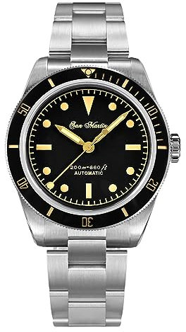 San Martin 6200 Diver Herrenuhr, Mechanisch Automatisch, Edelstahl, Saphirglas, 20 ATM Wasserdicht, NH35-Uhrwerk, Mit Logo, Modisch
