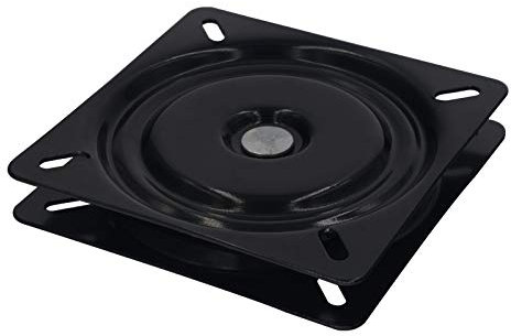 Tuggui Barhocker Sitz Drehteller Drehplatte Bootssitz Drehbar Druckkugellager Quadratisch Schwarz (8 Zoll)