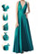 INFIWING Infinity Kleid mit Bandeau Brautjungfernkleider, Lang Übergröße Wickelkleid Damen, Multiway Kleid Hochzeitsgäste Trauzeugin Kleid Abendkleid(Einheitsgröße, Teal)