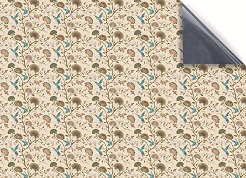Stick & Go Repositionable Self Adhesive Dolls House Wallpaper 1:12 Scale (1 Sheet) - Vintage Kingfishers Wallpaper - No. 139