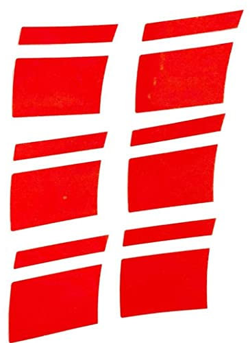 PiniceCore Reflektierende Auto-Rad-Felgen-Aufkleber Dekoration Streifen, Rot, 18-21 Zoll, 6 Pcs