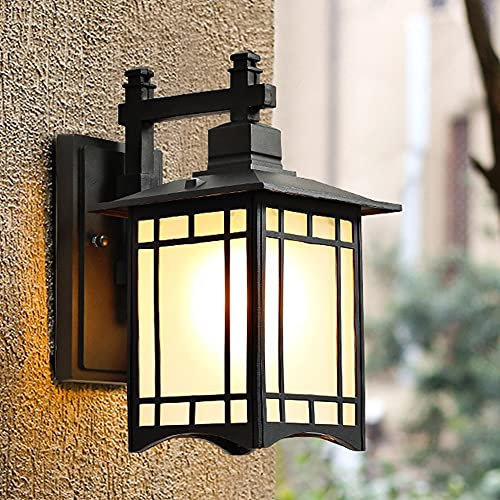 Mengjay Antike Wandleuchte Außen Wandlampe wasserdichte, E27 Birne,Terrasse Flur Vintage Wandbeleuchtung,Außenwandleuchte Gartenlampe Hoflampe Eingangs Außen-Wandleuchte