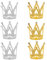 6 PCS Crown Cake Topper Small Crown Decoration Gold Mini Rhinestone Crown Princess Tiara Cake Toppers for Birthday Party Wedding Cake Decoration
