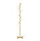 Porte-manteau en métal sur pied, cintre en métal robuste pour chambre à coucher, bureau, couloir, porte-documents, parapluies, peignoirs, manteaux, arbre doré