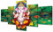 Ganesha Wandbild mit Hindu-Lord-Ganesha-Motiv, Schwarz und Weiß, 5 Paneele, Giclée-Poster und -Drucke, fertig zum Aufhängen, 127 x 61 cm (B x H)