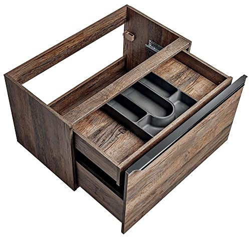 Lomadox Badezimmer Waschtischunterschrank 80cm in Vintage Oak Nb., 2 Softclose-Auszüge, B/H/T ca. 80/46/45,6 cm