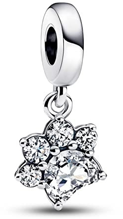 Annmors Animal Paw Print Charm-Anhänger 925 Sterling Silver Pendant für Europäische Armbänder und Halskette,Christmas Schmuck Geschenk für Damen Herren