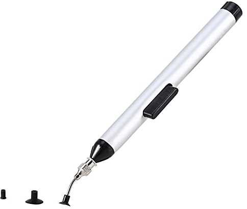 Risegun Pluma de succión al vacío, Bomba de desoldado Fino con Ventosa, Ventosa de Soldadura Manual, con 3 Puntas, para la eliminación de IC SMD