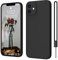 ElestBela iPhone 11 Hülle Silikon Case, Hanyhülle iPhone 11 Ultra Dünn Slim mit Microfiber, Kratzfeste Rundumschutz Case Schutzhülle Hülle für iPhone 11 6.1'' Schwarz