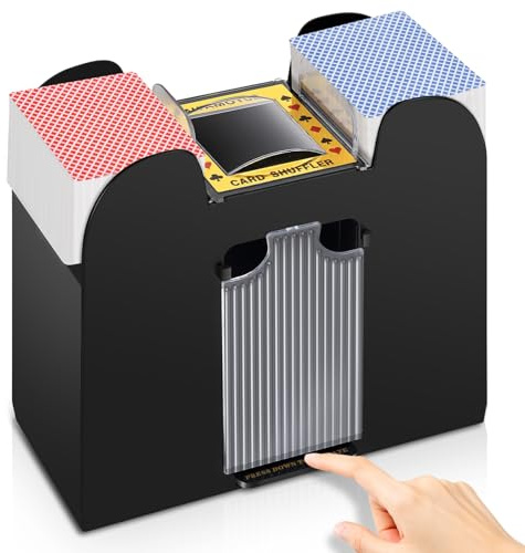 Unniweei Battery-Operated Automatic Card Shuffler 1-6 Decks