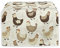 Kuiaobaty Farm Chickens Print Toaster Covers 4 Slice Dust Protection Toaster Bags with Hook, Beige Protective Cover for Bread Machine,S