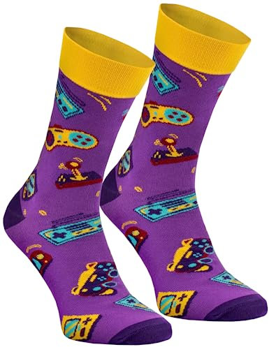 Rainbow Socks - Damen Herren Lustige Game Box Socken - Game Socks Box - Größe 36-40