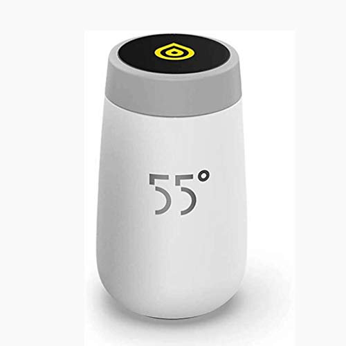 ZYMEN 55-Grad-Zug-Schnellkühlbecher, intelligenter Magic Cup, Isolierflaschen, Thermostatbecher, Sport-Edelstahl-Wasserflasche, Kaffeetasse, Smart Home Life (Farbe: Argento) Commemoration Day